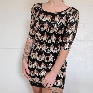 SOLD Art-deco sequin mini dress
